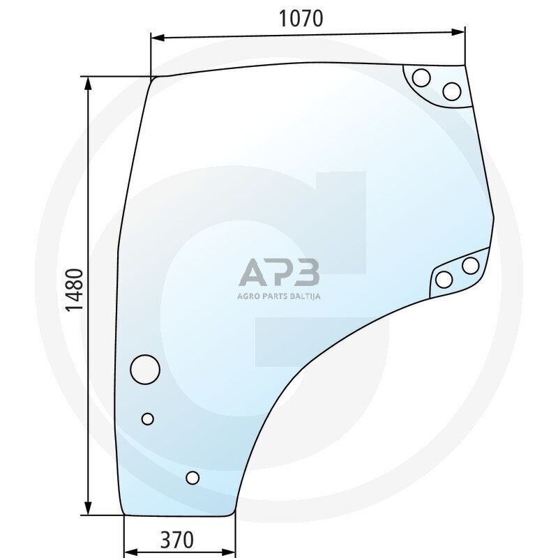 Kabinos durų stiklas 82027357N 1