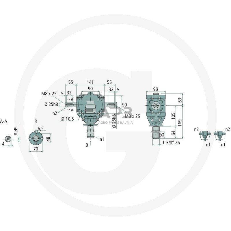 Kampinis reduktorius BONDIOLI & PAVESI 415S1018053G122 1 Kampinis reduktorius BONDIOLI & PAVESI 415S1018053G122 1