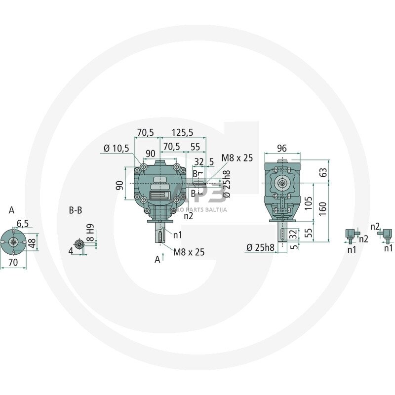 Kampinis reduktorius BONDIOLI & PAVESI 415S1018100F202 1 Kampinis reduktorius BONDIOLI & PAVESI 415S1018100F202 1