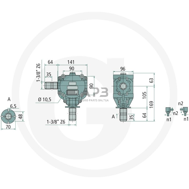 Kampinis reduktorius BONDIOLI & PAVESI 415S1018100R110 1
