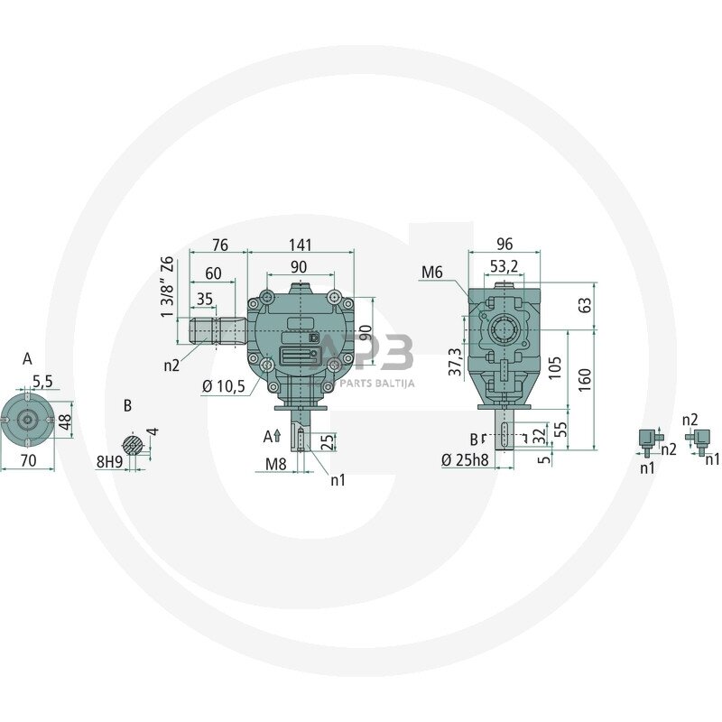 Kampinis reduktorius BONDIOLI & PAVESI 415S1018278077 1 Kampinis reduktorius BONDIOLI & PAVESI 415S1018278077 1
