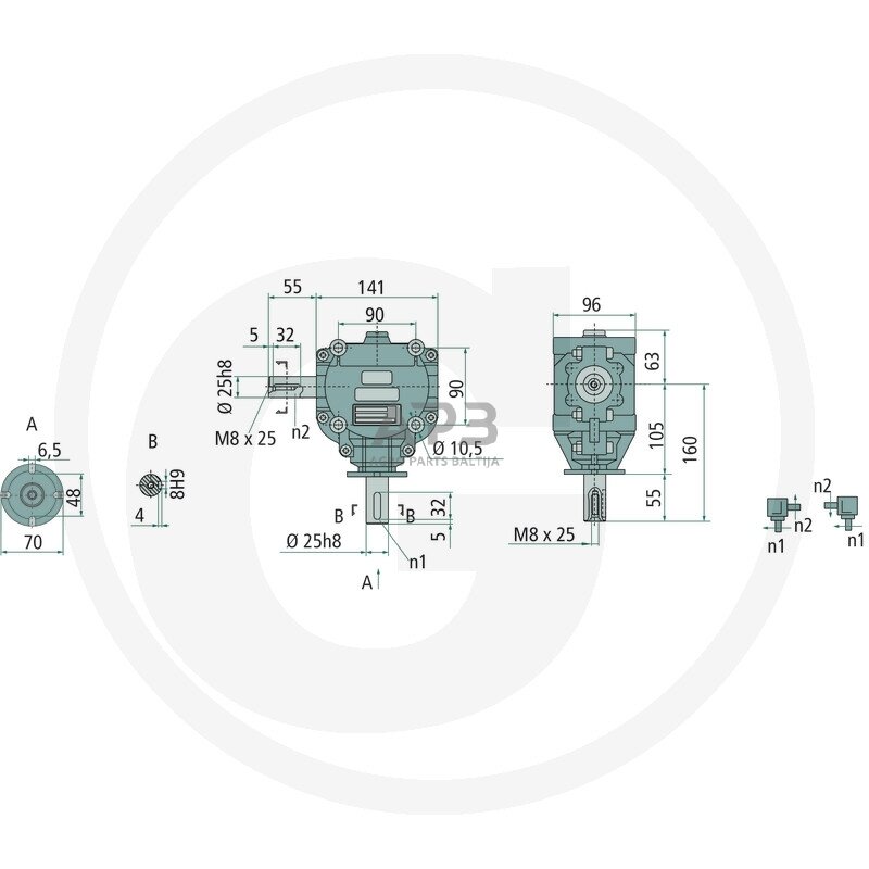 Kampinis reduktorius BONDIOLI & PAVESI 415S1018278R220 1 Kampinis reduktorius BONDIOLI & PAVESI 415S1018278R220 1