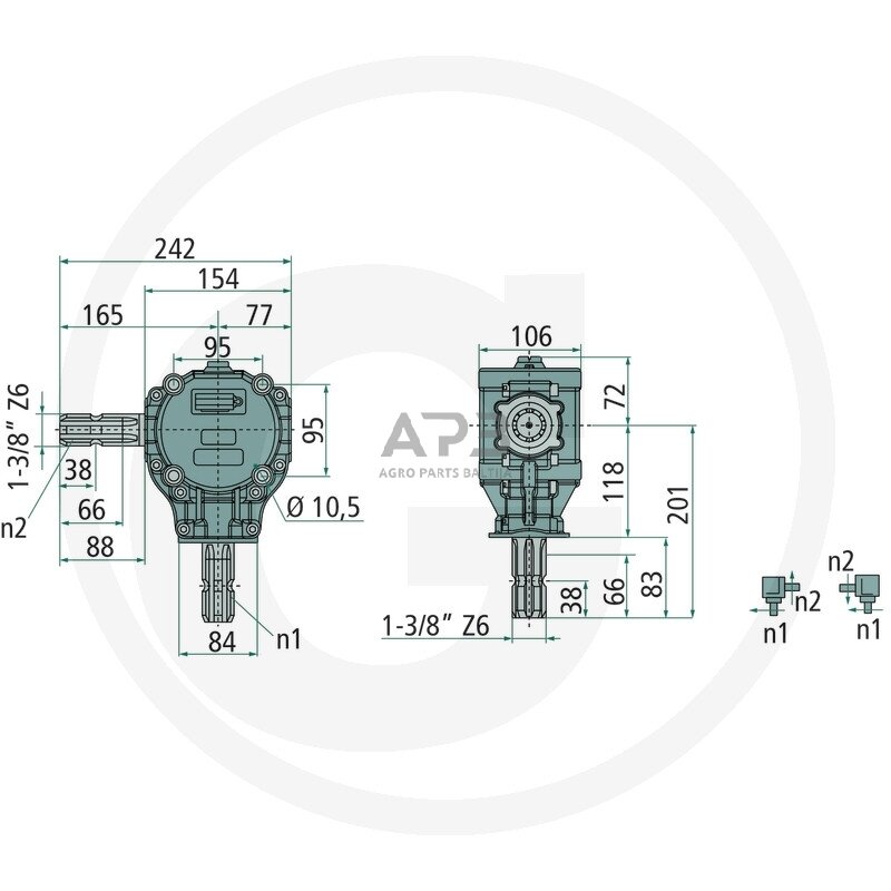 Kampinis reduktorius BONDIOLI & PAVESI 415S1020100R110 1 Kampinis reduktorius BONDIOLI & PAVESI 415S1020100R110 1