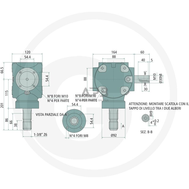 Kampinis reduktorius BONDIOLI & PAVESI 415S2020100F103