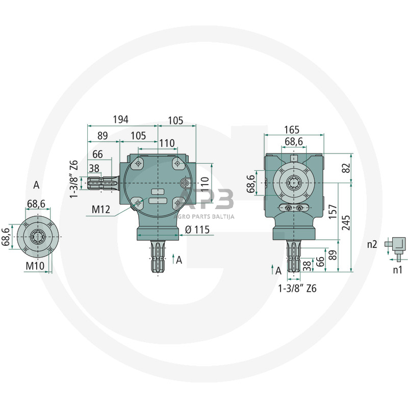 Kampinis reduktorius BONDIOLI & PAVESI 415S2050100F101 1