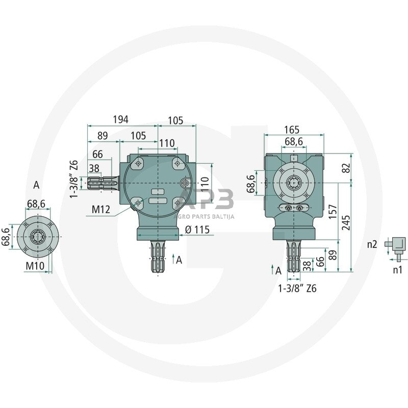 Kampinis reduktorius BONDIOLI & PAVESI 415S2050191F101 1