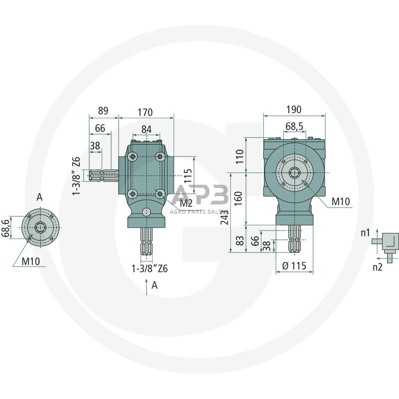 Kampinis reduktorius BONDIOLI & PAVESI 415S2061310F101 1 Kampinis reduktorius BONDIOLI & PAVESI 415S2061310F101 1