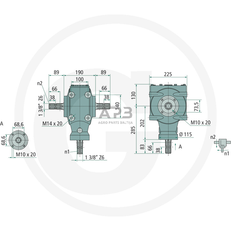 Kampinis reduktorius BONDIOLI & PAVESI 415S2071310G111 1 Kampinis reduktorius BONDIOLI & PAVESI 415S2071310G111 1