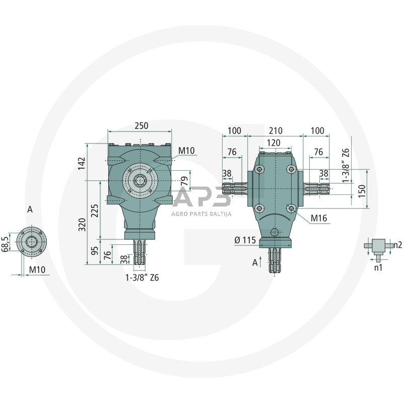 Kampinis reduktorius BONDIOLI & PAVESI 415S2081193G111 1 Kampinis reduktorius BONDIOLI & PAVESI 415S2081193G111 1