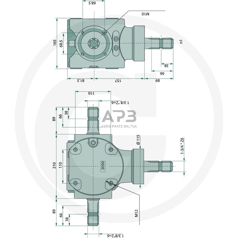 Kampinis reduktorius BONDIOLI & PAVESI 415S2100192G222 1