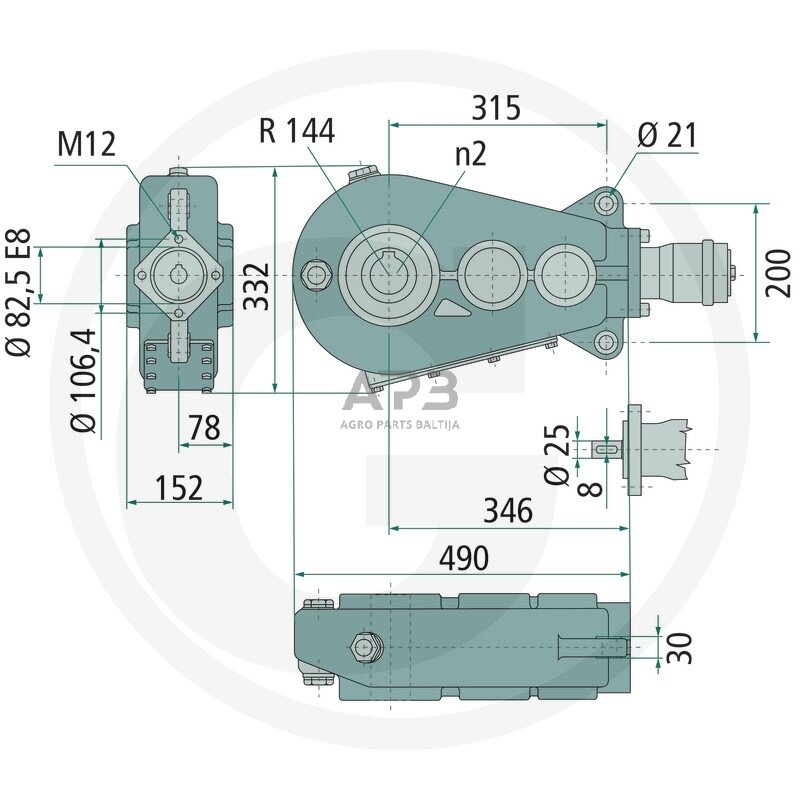 Kampinis reduktorius BONDIOLI & PAVESI 415WDRT400-9161 1