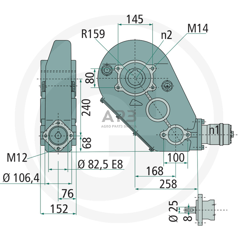 Kampinis reduktorius BONDIOLI & PAVESI 415WDRT500-8982 1 Kampinis reduktorius BONDIOLI & PAVESI 415WDRT500-8982 1