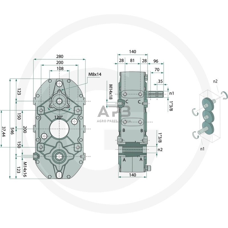 Kampinis reduktorius BONDIOLI & PAVESI 415ZBMS6004004010 1 Kampinis reduktorius BONDIOLI & PAVESI 415ZBMS6004004010 1