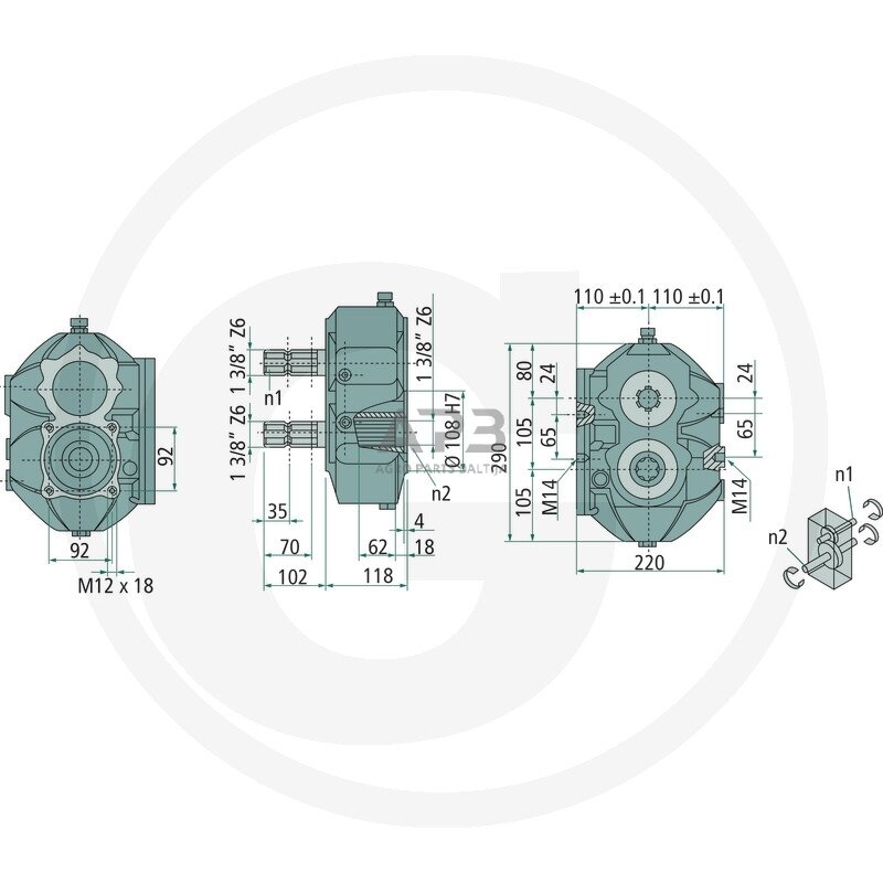 Kampinis reduktorius BONDIOLI & PAVESI 415ZBMS6005320010 1 Kampinis reduktorius BONDIOLI & PAVESI 415ZBMS6005320010 1