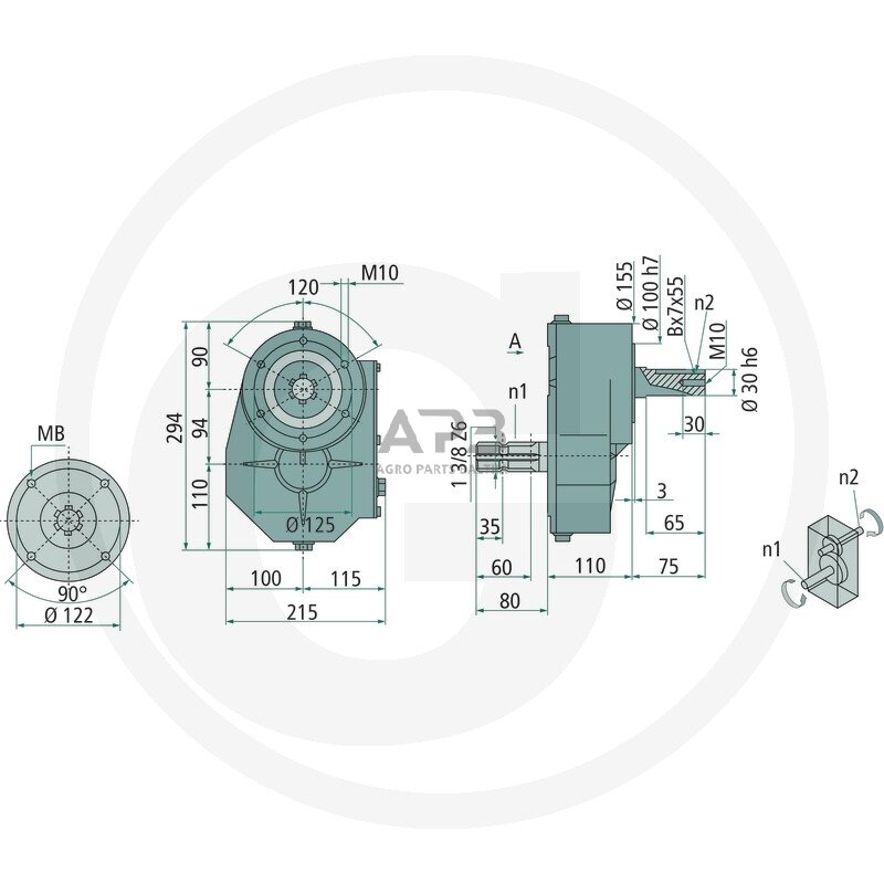 Kampinis reduktorius BONDIOLI & PAVESI 415ZBMS6015001035 1 Kampinis reduktorius BONDIOLI & PAVESI 415ZBMS6015001035 1