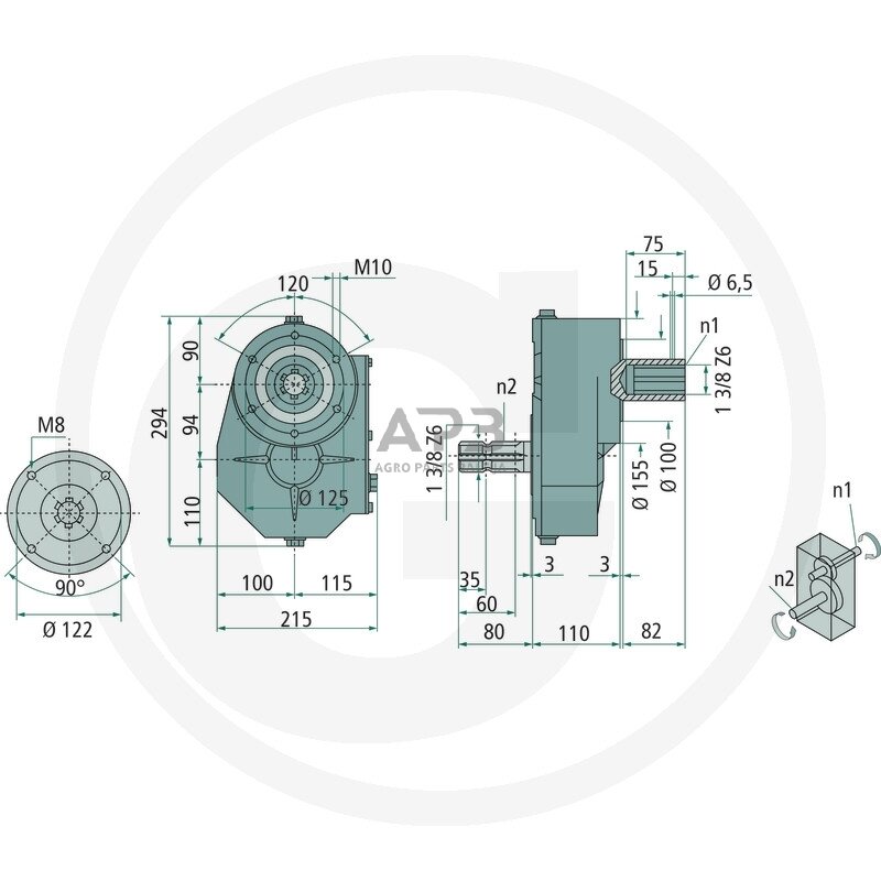 Kampinis reduktorius BONDIOLI & PAVESI 415ZBMS6015306010 1 Kampinis reduktorius BONDIOLI & PAVESI 415ZBMS6015306010 1