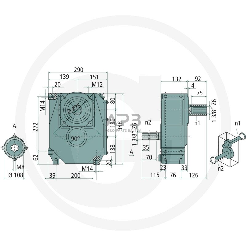 Kampinis reduktorius BONDIOLI & PAVESI 415ZBMS6016308010 1 Kampinis reduktorius BONDIOLI & PAVESI 415ZBMS6016308010 1