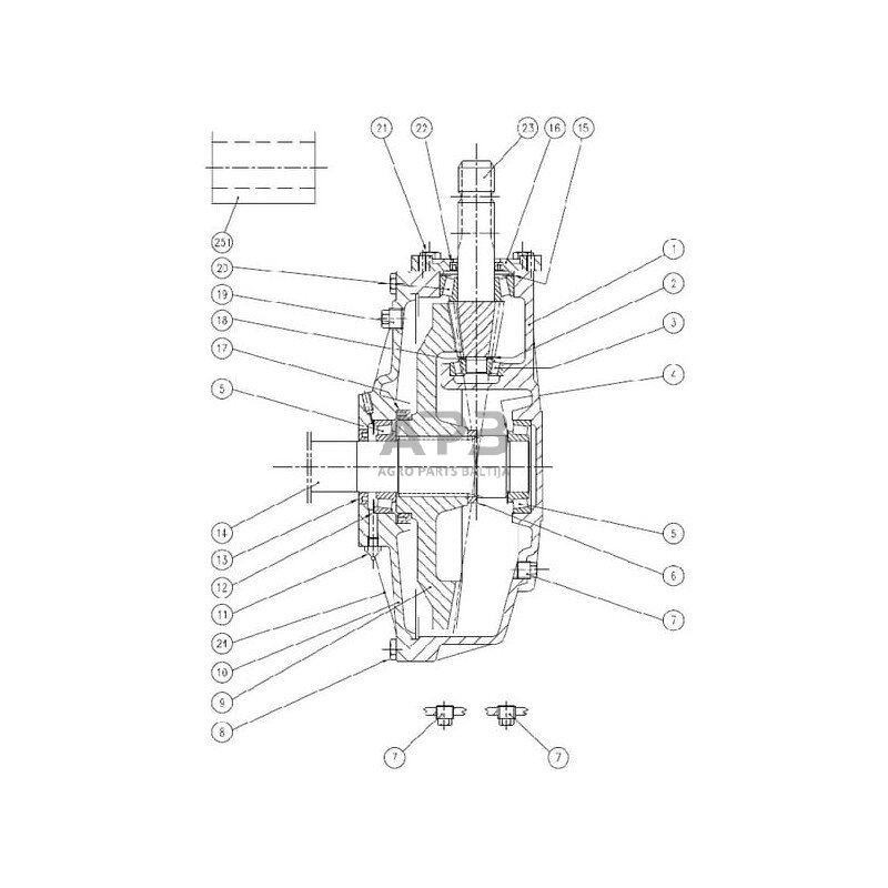Kampinis reduktorius Comer 15480200 L-154-A 7.75:1 1