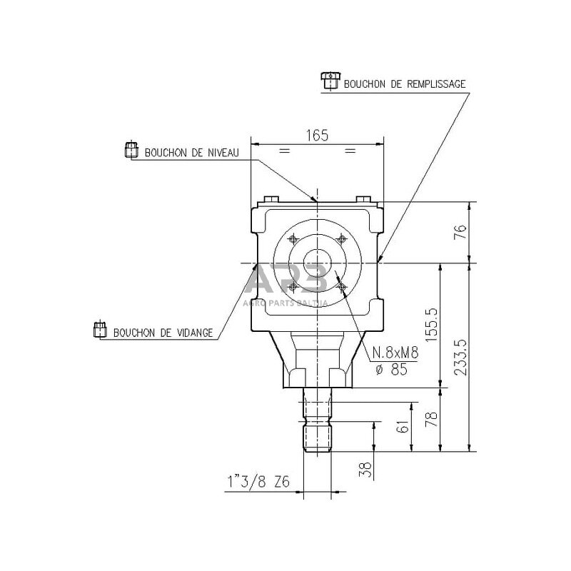 Kampinis reduktorius Comer 267043 T-27A 1