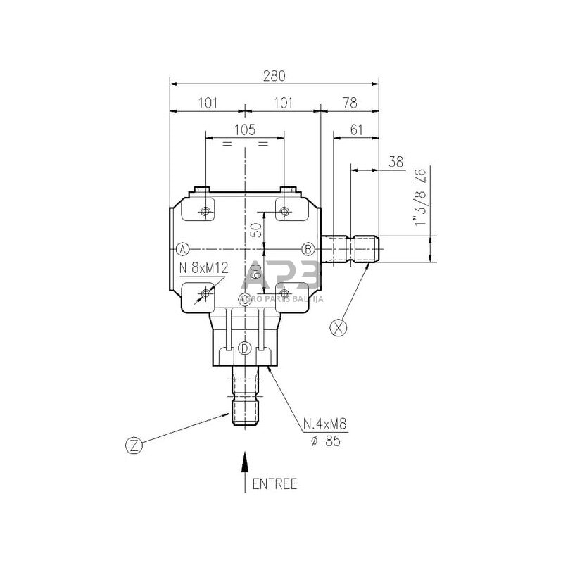 Kampinis reduktorius Comer 267043 T-27A 2