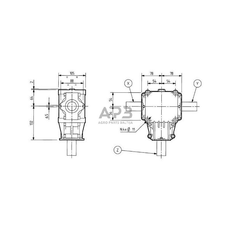 Kampinis reduktorius Comer 281024 T-281A 2.91:1 3