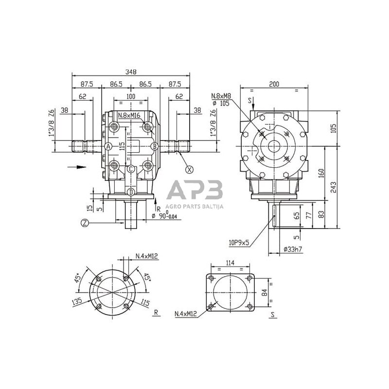 Kampinis reduktorius Comer 312730 T-312A 2