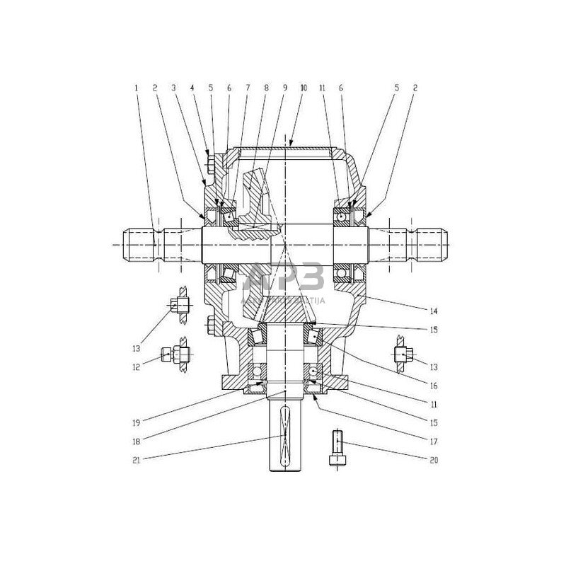Kampinis reduktorius Comer 312730 T-312A 1