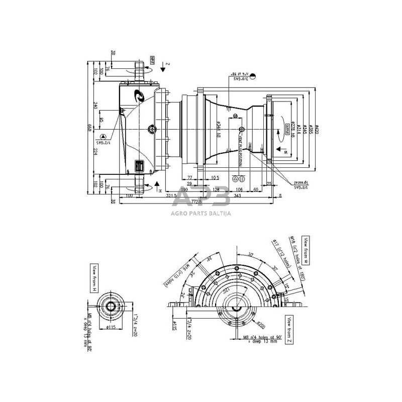 Kampinis reduktorius Comer 57170048541P001 PGA1602VM 2