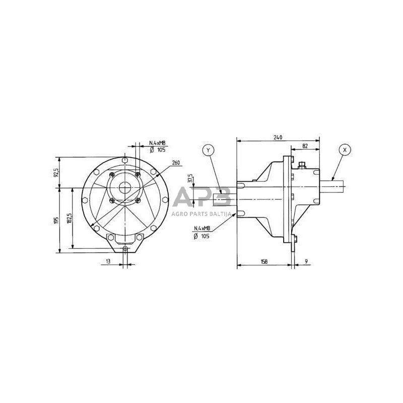 Kampinis reduktorius Comer 620002 A-20A 1.88:1 2