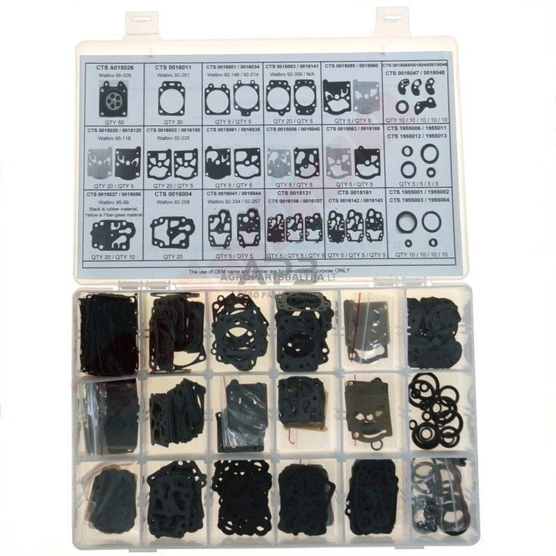 Karbiuratoriaus dalių rinkinys Walbro 42/405 Karbiuratoriaus dalių rinkinys Walbro 42/405