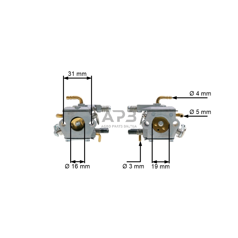 Karbiuratorius kiniškiems pjūklams 45,52cc 2 Karbiuratorius kiniškiems pjūklams 45,52cc 2