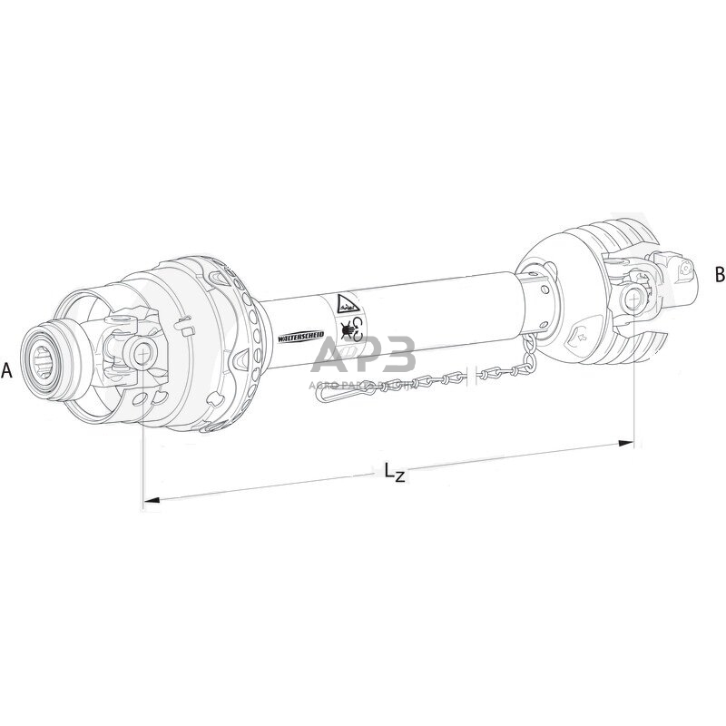 Kardanas Walterscheid PWE 580 146502, 1146502 1 Kardanas Walterscheid PWE 580 146502, 1146502 1