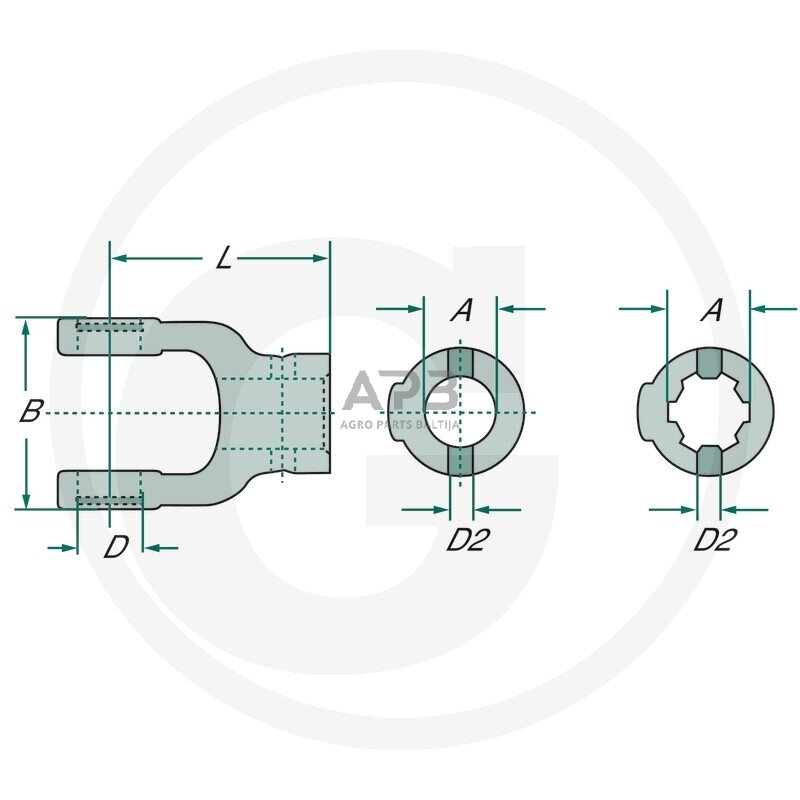 Kardano šakutė Walterscheid 058718, 1058718