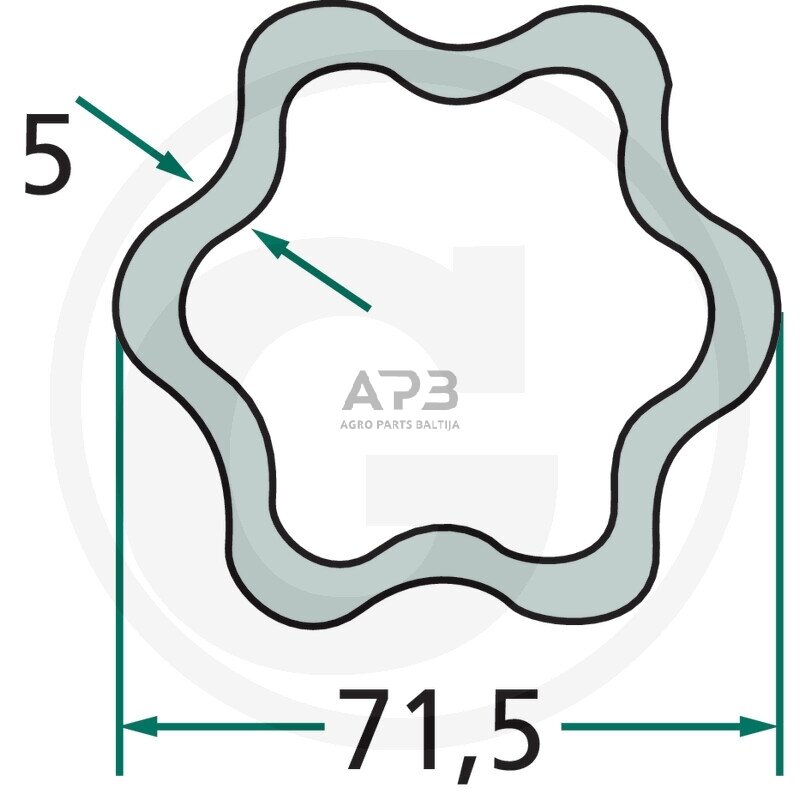 Kardano vamzdis Weasler 397720715100 Kardano vamzdis Weasler 397720715100