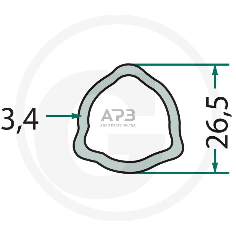 Kardano vamzdis Weasler 417710263300 Kardano vamzdis Weasler 417710263300