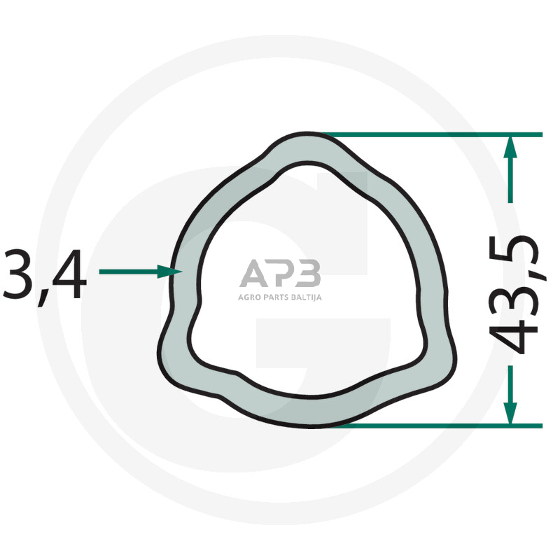 Kardano vamzdis Weasler 417710433300 Kardano vamzdis Weasler 417710433300