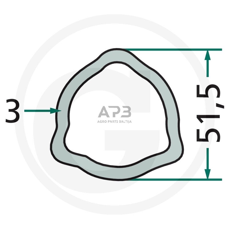Kardano vamzdis Weasler 417710523100 Kardano vamzdis Weasler 417710523100