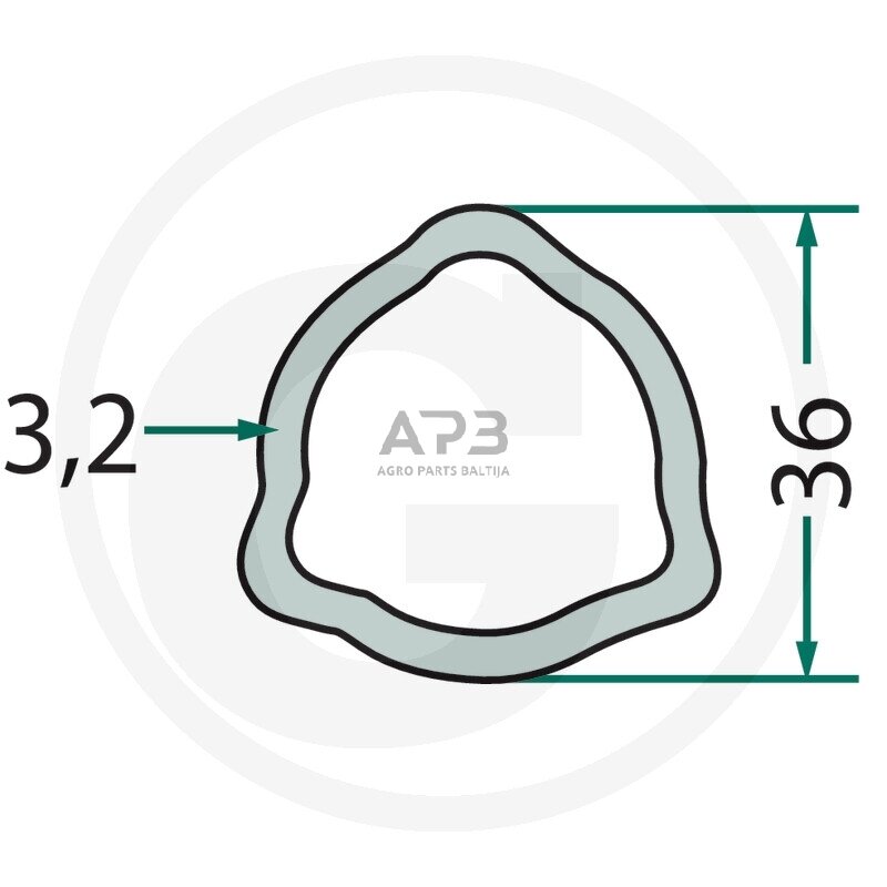 Kardano vamzdis Weasler 427612-3603-150 Kardano vamzdis Weasler 427612-3603-150