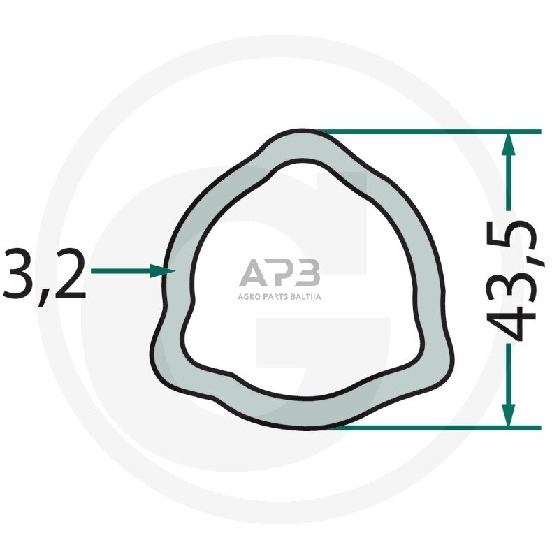 Kardano vamzdis Weasler 427612-4303-150 Kardano vamzdis Weasler 427612-4303-150