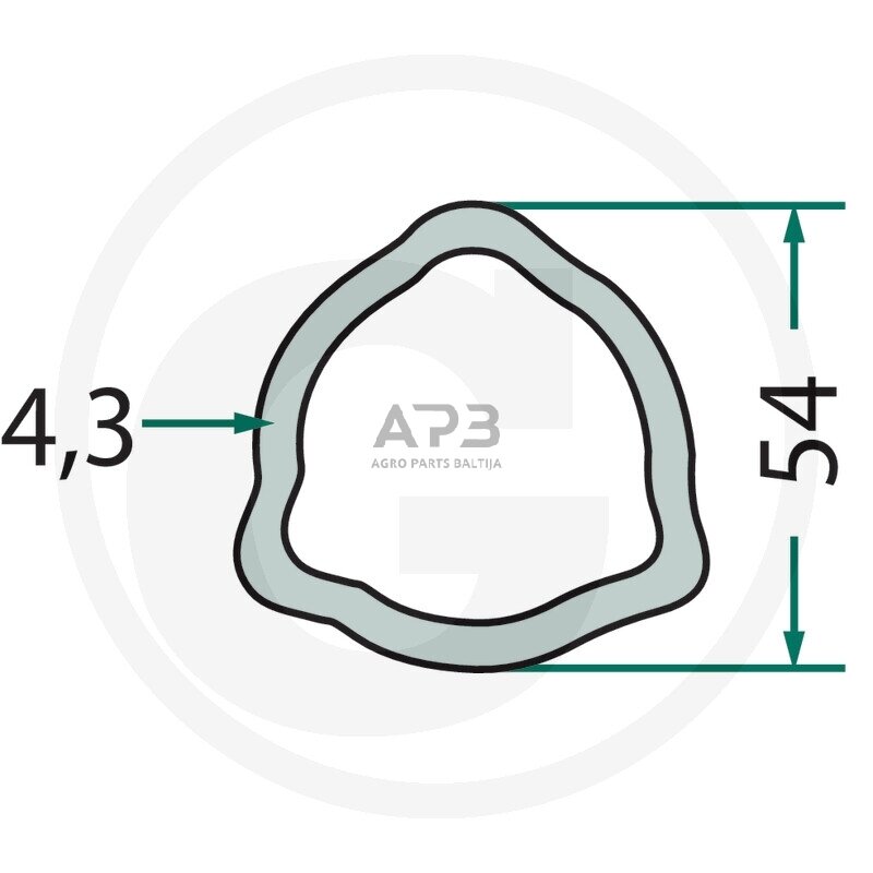 Kardano vamzdis Weasler 427612-5404-150 Kardano vamzdis Weasler 427612-5404-150