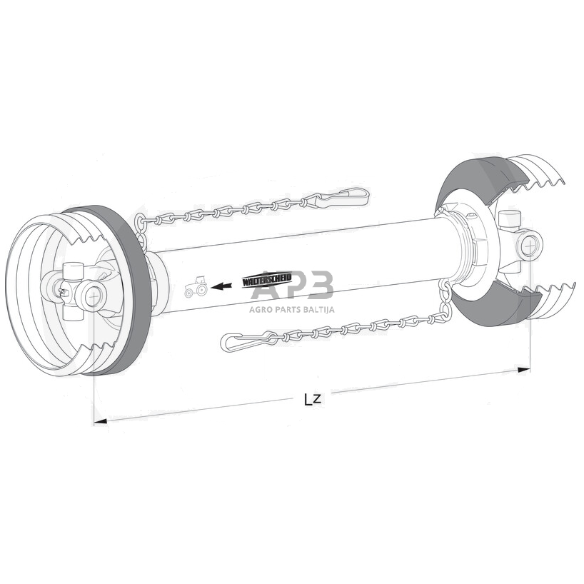 Kardanas Walterscheid 113133, 1113133, 185262, 1185262 1