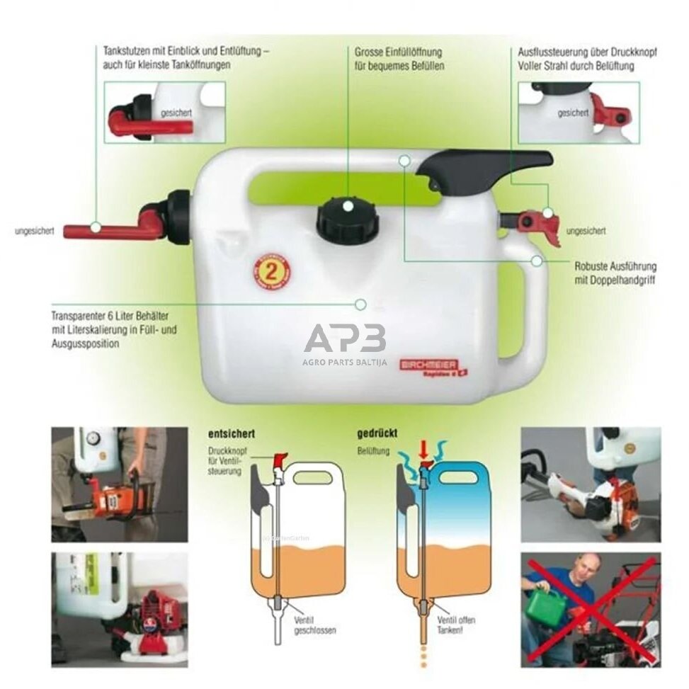 Kanistras 6 L patogus, paprasta naudotis 1 Kanistras 6 L patogus, paprasta naudotis 1