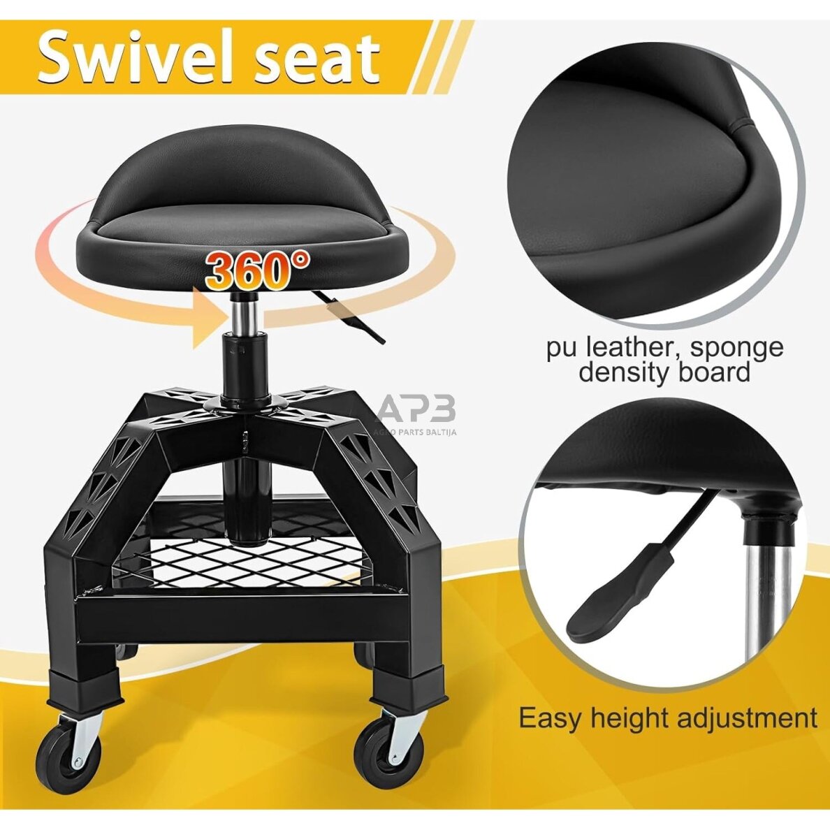 Kėdė su atlošu (aukšta) reguliuojama 4 Kėdė su atlošu (aukšta) reguliuojama 4