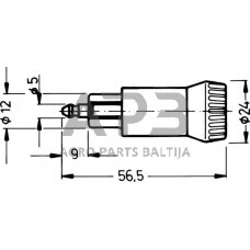 Kištukas 2 kontaktų 12V 8A EL113010