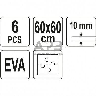 Kilimėlių EVA rink. dirbtuvėms/įrankių spintelėms 600x600x10mm 6vnt. 4 Kilimėlių EVA rink. dirbtuvėms/įrankių spintelėms 600x600x10mm 6vnt. 4