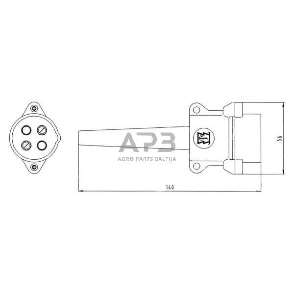 Kištukas 4 kontaktų ERICH JAEGER 251010JAE 2 Kištukas 4 kontaktų ERICH JAEGER 251010JAE 2