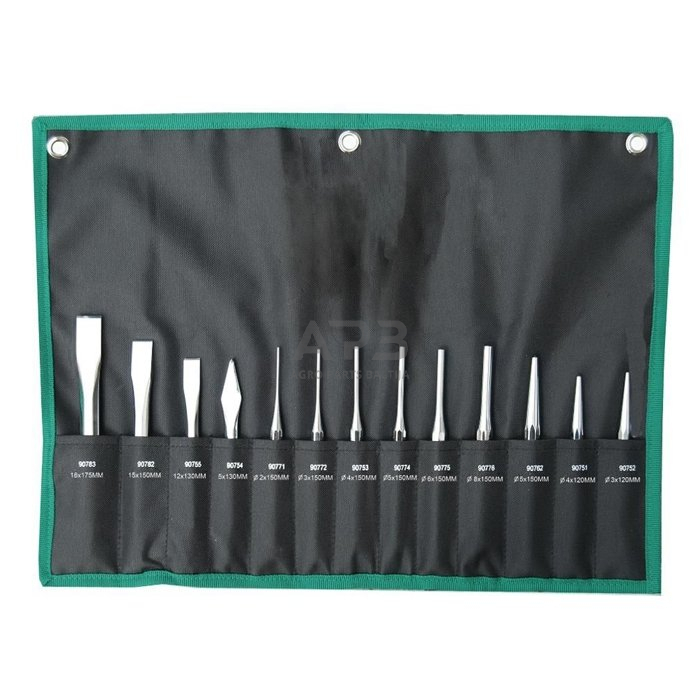 Kirstukų, žymeklių ir išmušėjų rinkinys 13vnt.