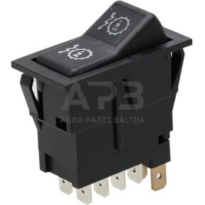 Klavišinis jungiklis 12V, 8 kontaktų SW10051KR
