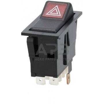 Klavišinis jungiklis 12V, 7 kontaktų SW10037KR Klavišinis jungiklis 12V, 7 kontaktų SW10037KR