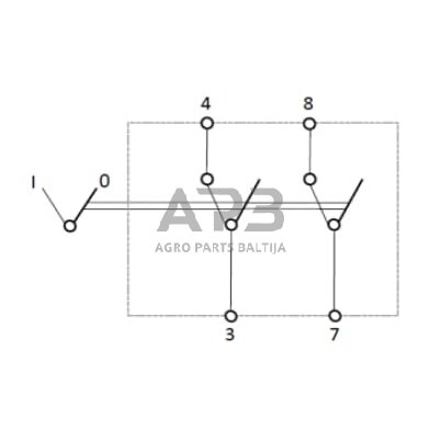 Klavišinis jungiklis 12V, 4 kontaktų SW10049KR 2 Klavišinis jungiklis 12V, 4 kontaktų SW10049KR 2
